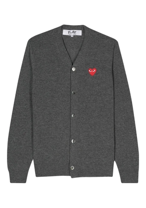 Comme Des Garçons Play heart-patch wool cardigan - Grey