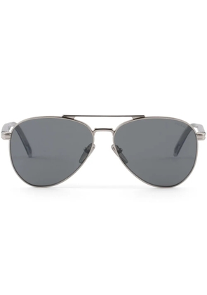 Prada Eyewear double-bridge pilot-frame sunglasses - Silver
