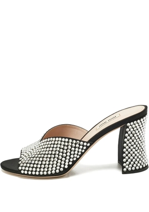 Miu Miu Pre-Owned crystal-embellishment sandals - Black