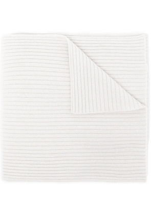 N.Peal short rib-knit scarf - Grey