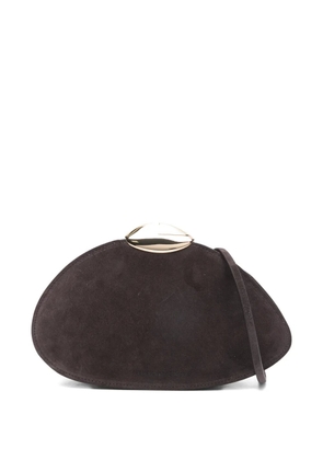 Benedetta Bruzziches metallic top cluth bag - Brown