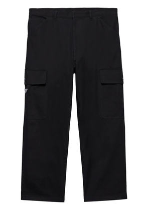 Prada triangle-logo trousers - Black