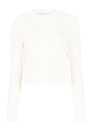 Nina Ricci ribbed bows-detail sweater - Neutrals