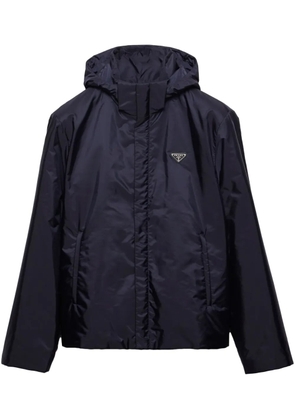 Prada logo-plaque jacket - Blue