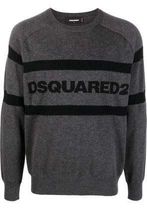 DSQUARED2 intarsia-knit logo jumper - Grey