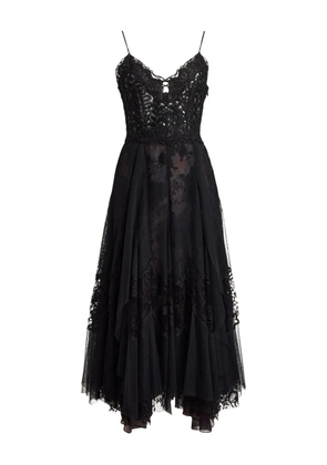 Ralph Lauren Collection lace-embellished tiered maxi dress - Black