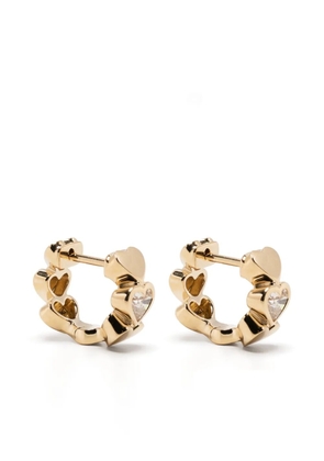 Sydney Evan 14kt yellow gold diamond huggie earrings