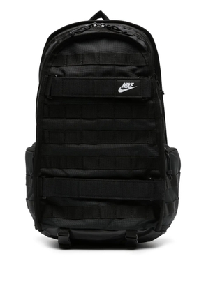 Nike logo-patch backpack - Black