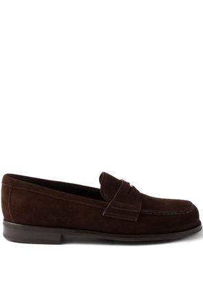 Prada suede penny loafers - Brown
