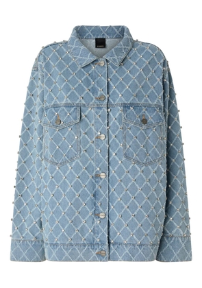 PINKO studded diamond-patterned jacket - Blue
