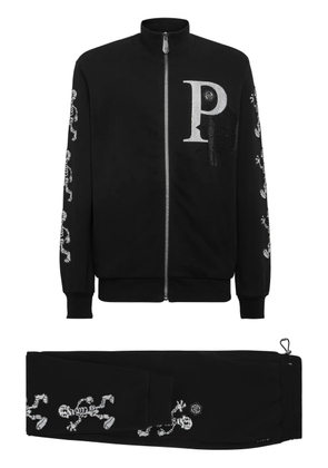 Philipp Plein skeleton-print jersey tracksuit - Black