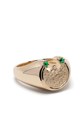 Pascale Monvoisin 9kt yellow gold Mira diamond and emerald ring