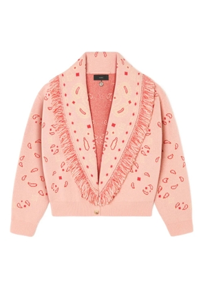 Alanui bandana jacquard cardigan - Pink