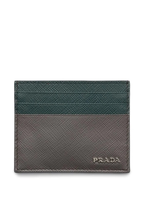 Prada two-tone card holder - Grey