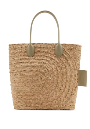 Burberry woven-raffia tote bag - Neutrals