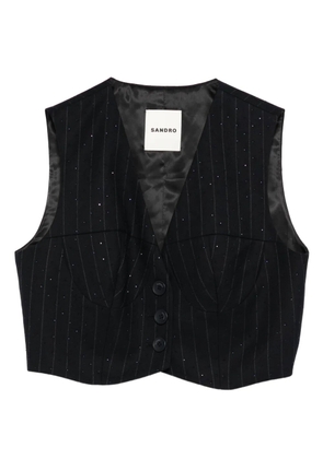 SANDRO pinstriped vest - Blue