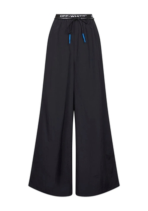 Off-White logo-band trousers - Black
