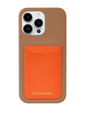 MAISON de SABRÉ iPhone 15 Pro card-slots phone case - Neutrals