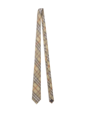 Burberry checked silk tie - Neutrals