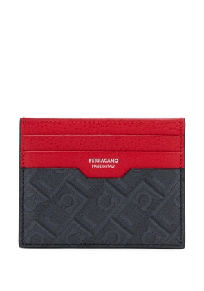 Ferragamo Gancini-print card holder - Grey