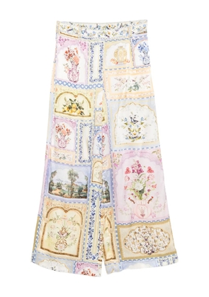 Camilla Botanical Ballads wide-leg pants - Blue