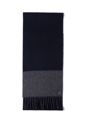 Prada triangle-logo fringe scarf - Black