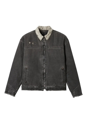 THUG CLUB zip collar jacket - Grey