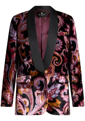 ETRO velvet jacquard blazer - Pink