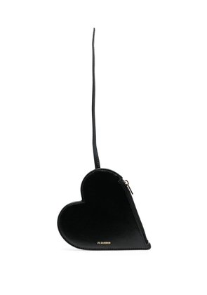 Jil Sander logo-stamp clutch bag - Black