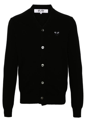 Comme Des Garçons Play heart-patch wool cardigan - Black