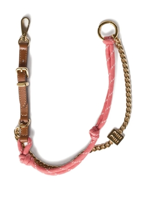 Miu Miu knotted chain keyring - Brown