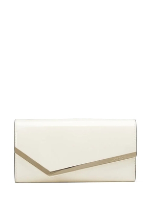 Jimmy Choo Emmie leather clutch bag - White