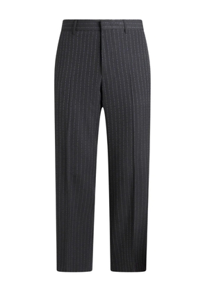 ETRO pinstriped logo trousers - Grey