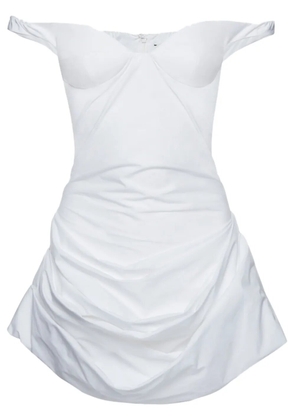 Magda Butrym draped poplin minidress - White