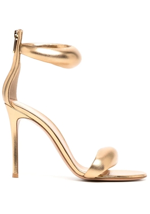 Gianvito Rossi Bijoux 100mm leather sandals - Gold