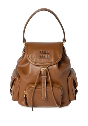 Miu Miu leather backpack - Brown