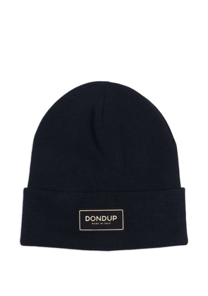 DONDUP KIDS logo-patch beanie - Blue