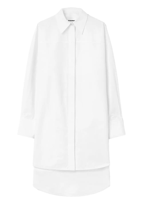 Jil Sander long-sleeve cotton shirt dress - White