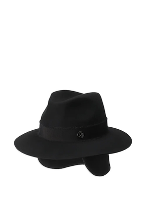 Maison Michel Henrietta ribbon-trim hat - Black