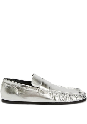 Jil Sander metallic loafers - Grey