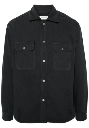 FRAME long-sleeve cotton overshirt - Blue