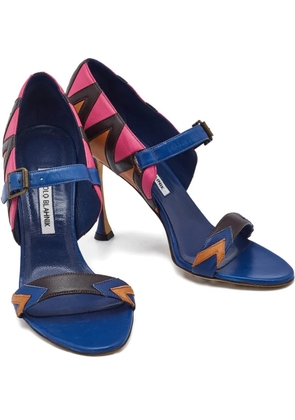 Manolo Blahnik leather sandals - Blue