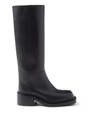 Prada knee-high 55mm leather boots - Black