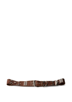 Prada studded leather belt - Brown