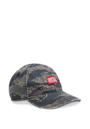 Diesel camouflage-print baseball cap - Green