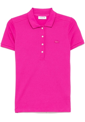 Lacoste logo-patch polo top - Pink