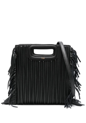 Maje M quilted leather bag - Black