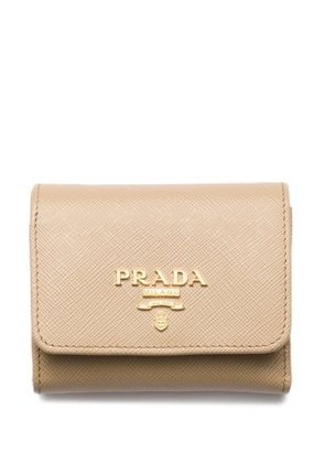 Prada small Saffiano leather wallet - Neutrals
