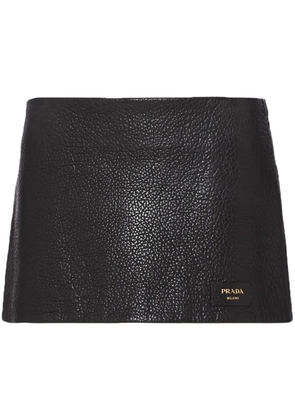 Prada nappa-leather miniskirt - Black