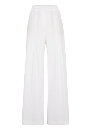 Brunello Cucinelli wide-leg cotton trousers - White